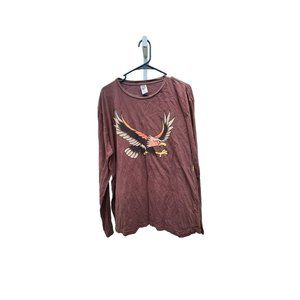 vintage Ed hardy Christina Audigier 2xl brown eagle spell out long sleeve